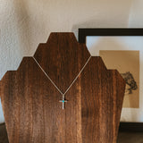 Single Stone Cross Necklace