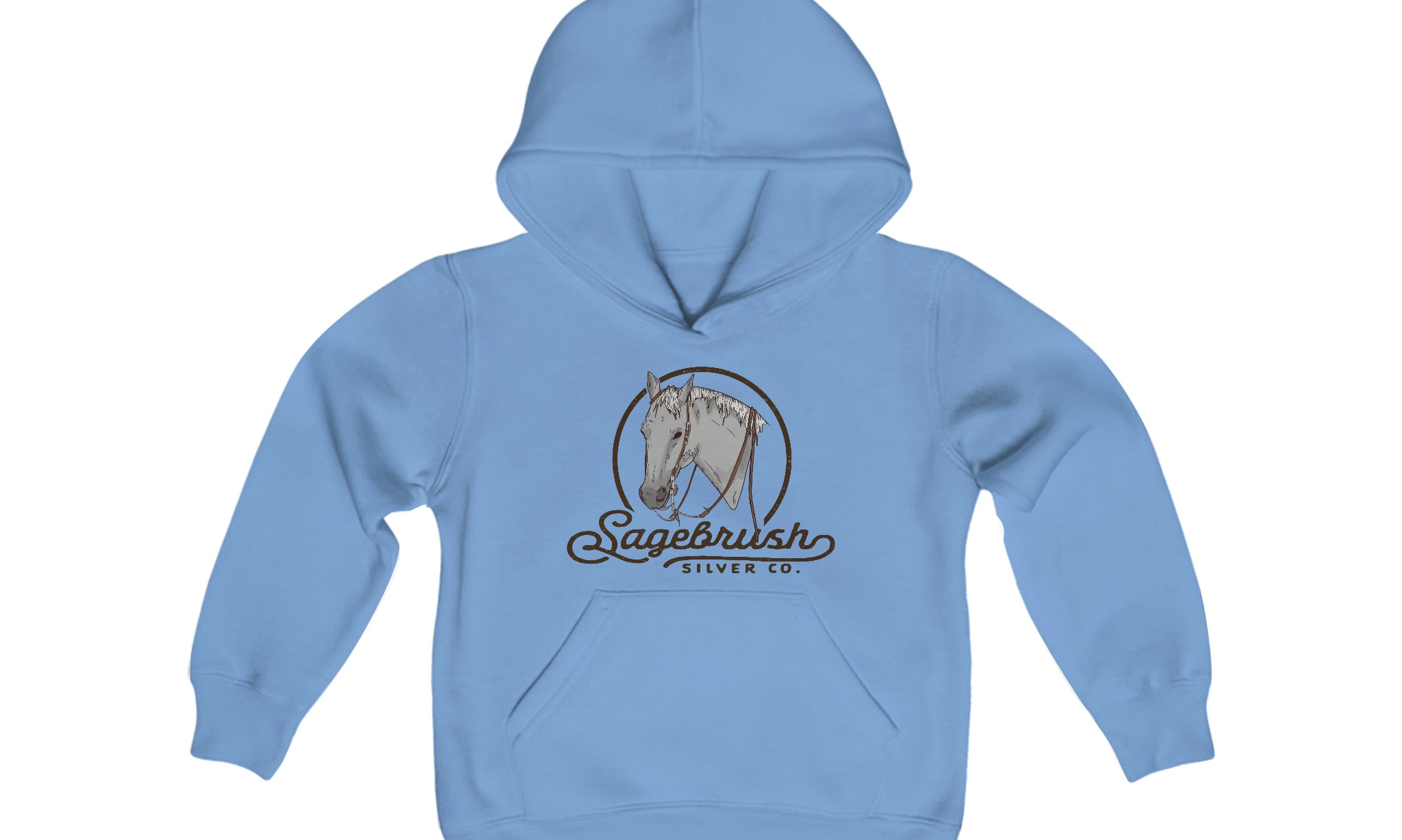 Sagebrush Silver Logo Youth Hooded Sweatshirt