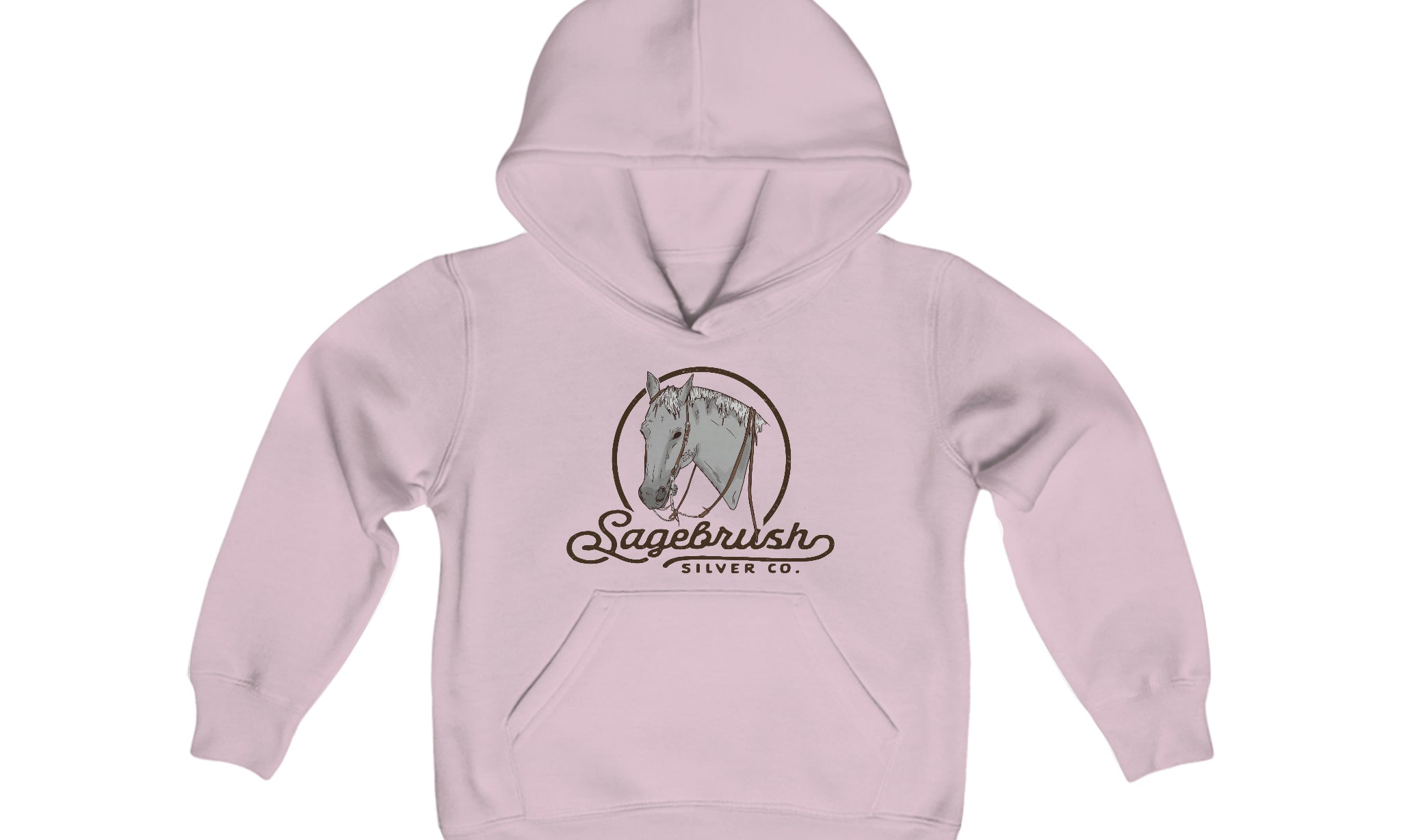 Sagebrush Silver Logo Youth Hooded Sweatshirt