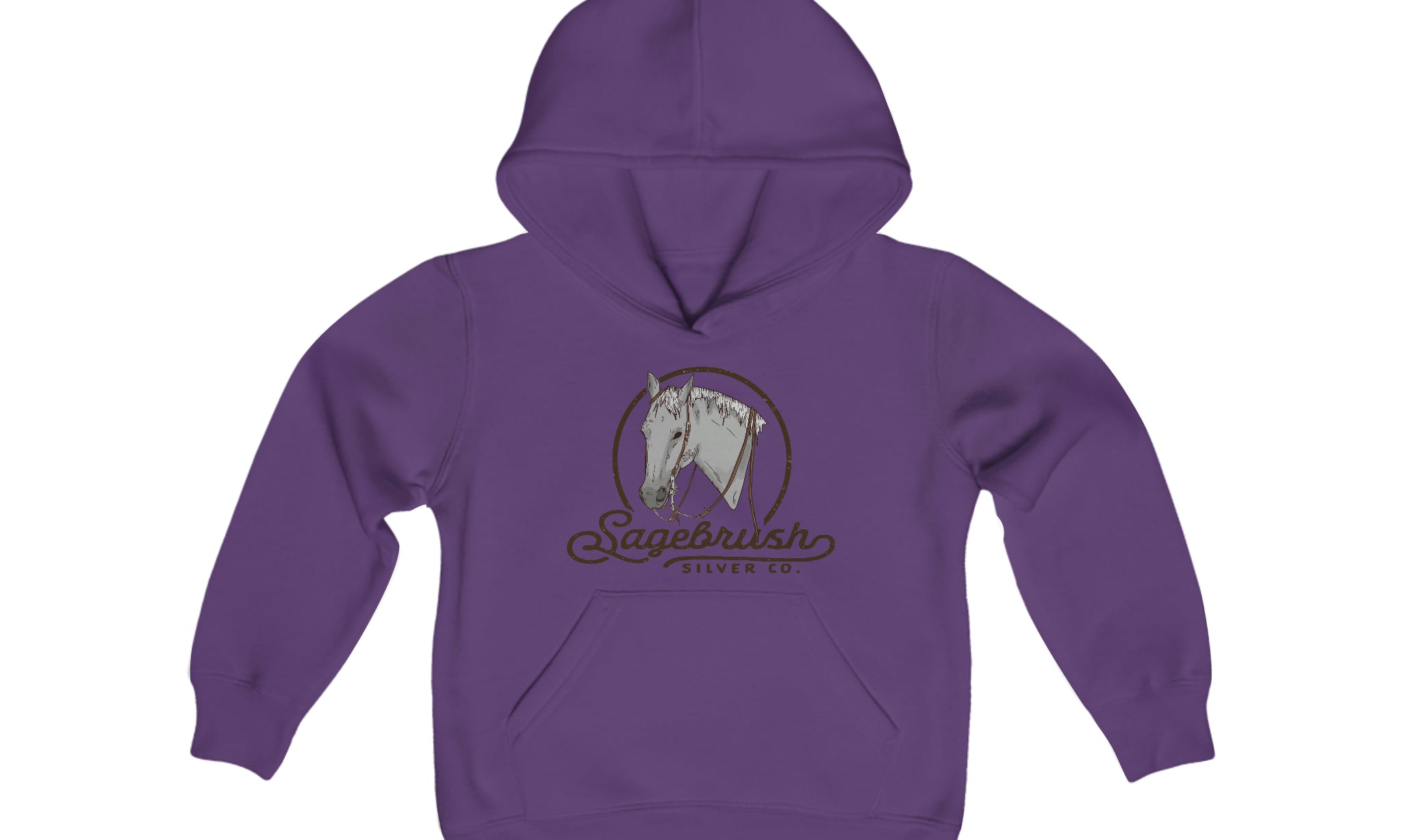 Sagebrush Silver Logo Youth Hooded Sweatshirt